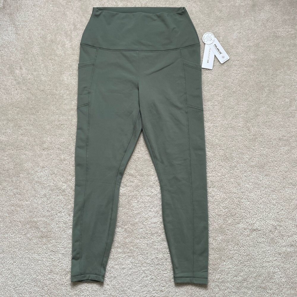 Yogalicious Lux Polarlux Tribeca Women's XXL Full Length Tights Agave Green NWT